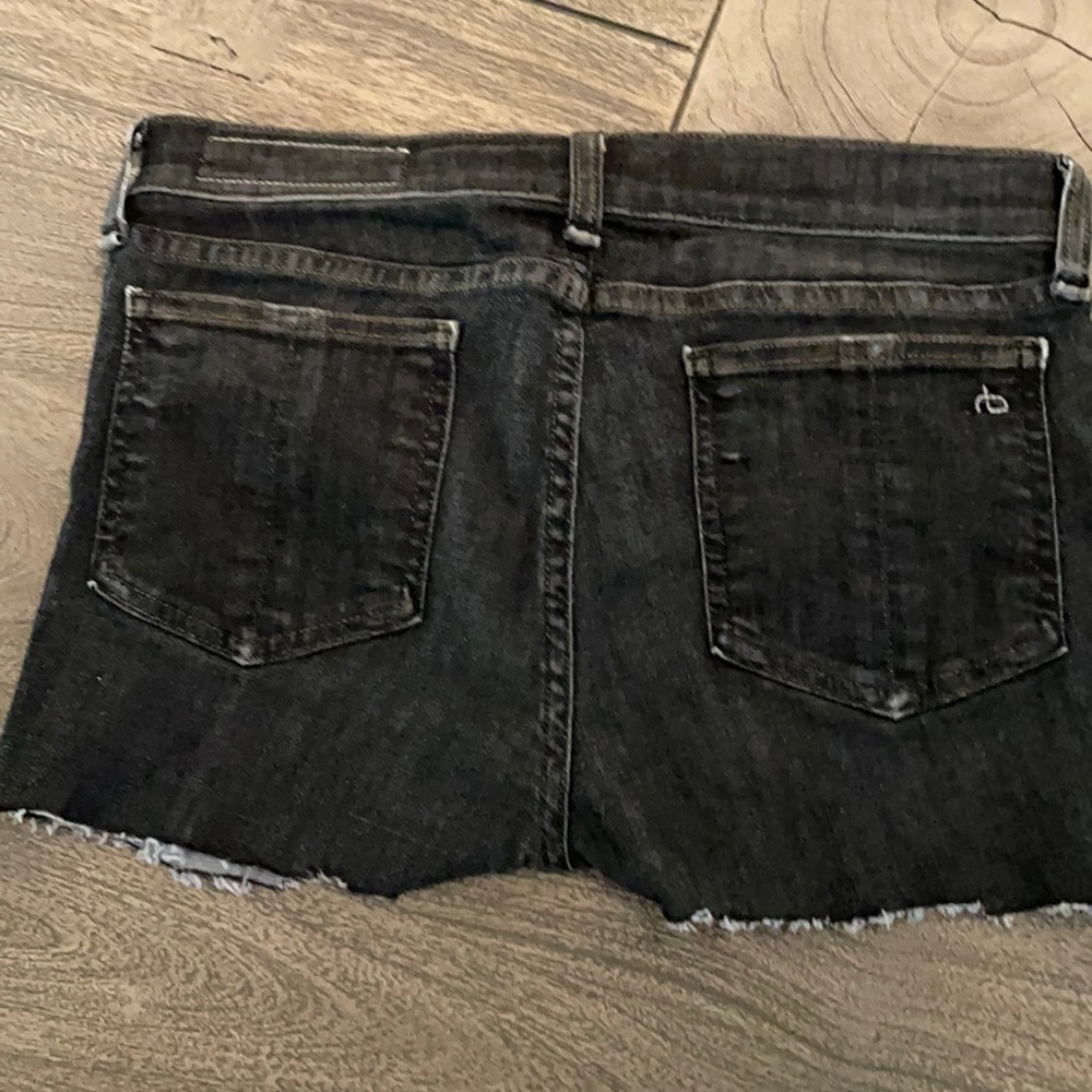 Very short rag & bone jean shorts in dark wash